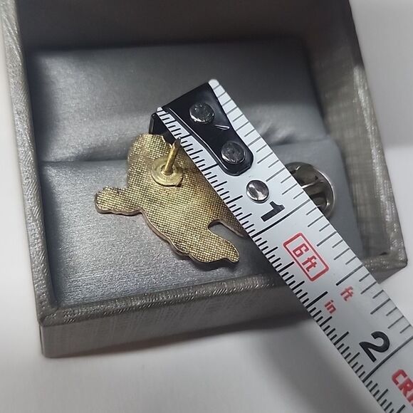 Vintage 1970's Centennia Enamel Jolly Old Santa Brooch - Picture 3 of 3